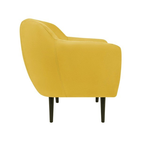 Kollane sametist tugitool Toscane - Mazzini Sofas-image-3
