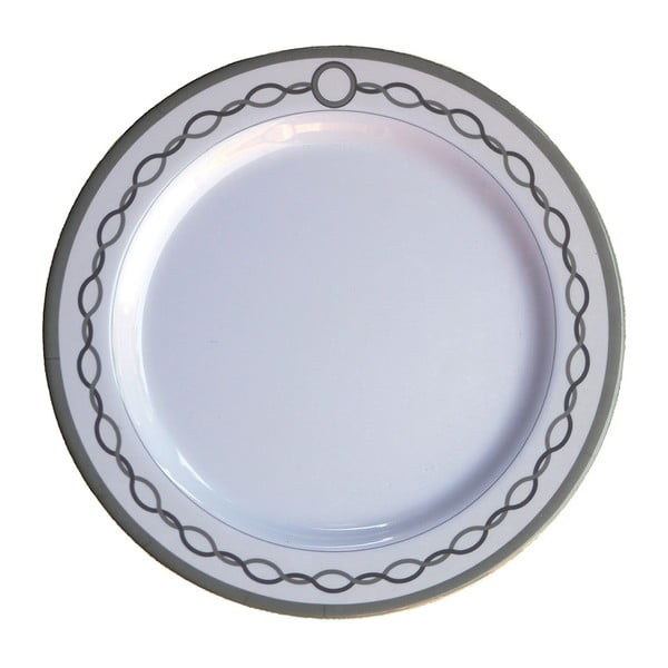 Sada 6 melaminových talířů Sunvibes Chaine, Ø 25 cm