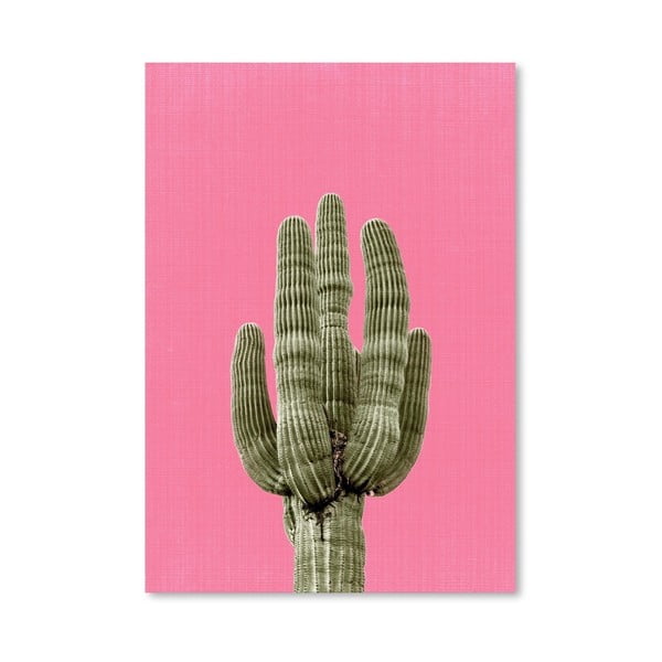 Plakát Cactus On Pink