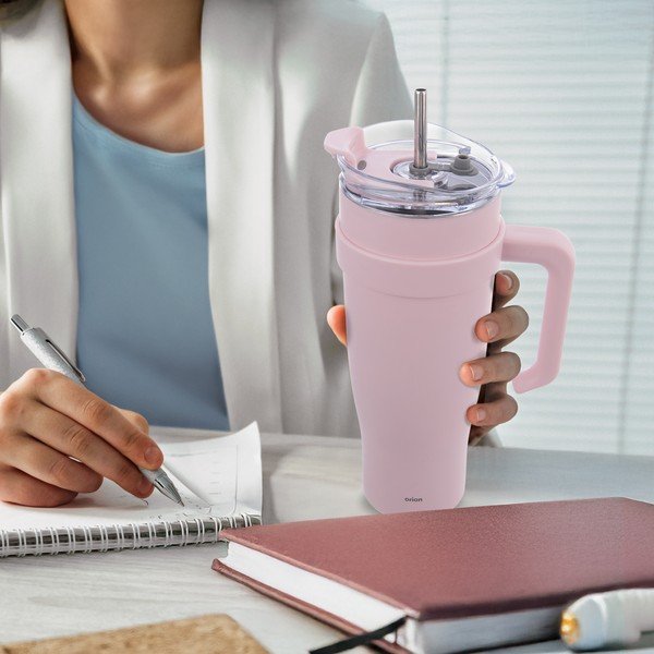 Roosa kõrrega termokruus 1,2 l Termo - Orion-image-1