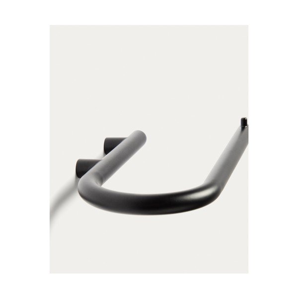 Must roostevabast terasest seinale kinnitatav WC-paberi hoidik Arely - Kave Home-image-2