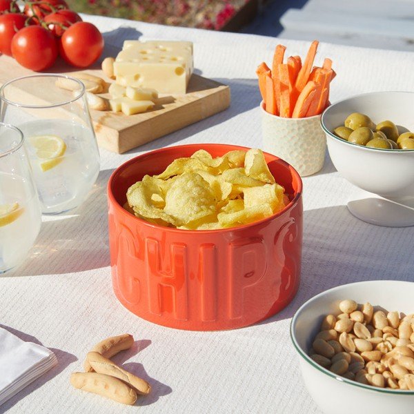 Punane keraamiline serveerimiskauss 1 l Chips - Balvi-image-1
