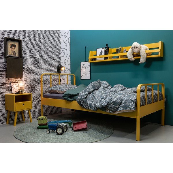 Žlutá police z masivního borovicového dřeva WOOOD Sammie-image-1