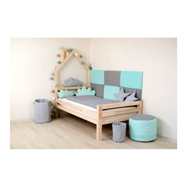 Sada 4 bílých prodloužených nohou z borovicového dřeva k posteli Benlemi, výška 20 cm-image-1