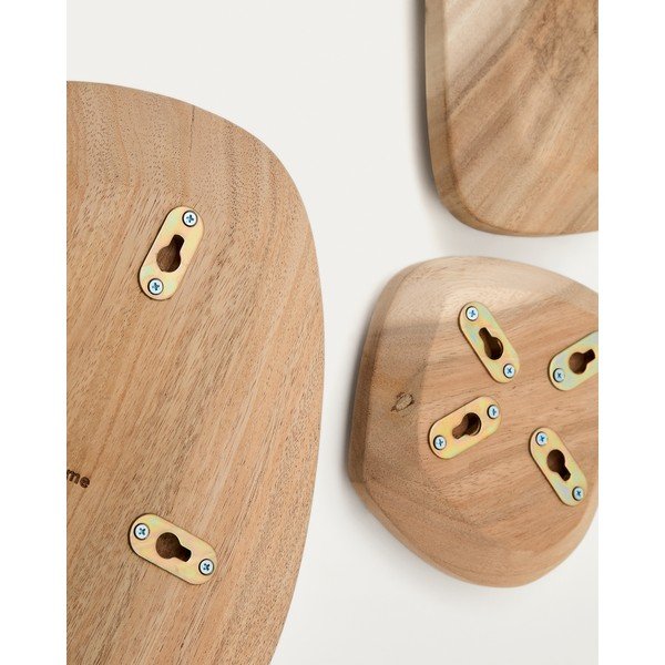 Puidust seinakaunistused 4tk komplektis Selem - Kave Home-image-1