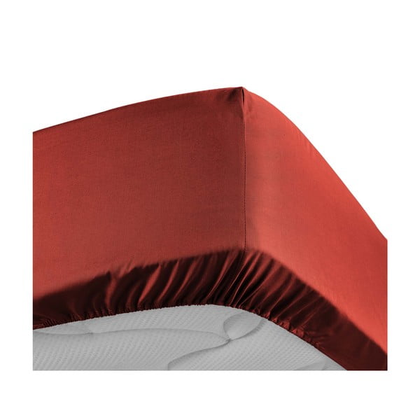 Tellisevärvi puuvill-perkalist kummiga lina 180x200 cm Percaline - douceur d'intérieur-image-3