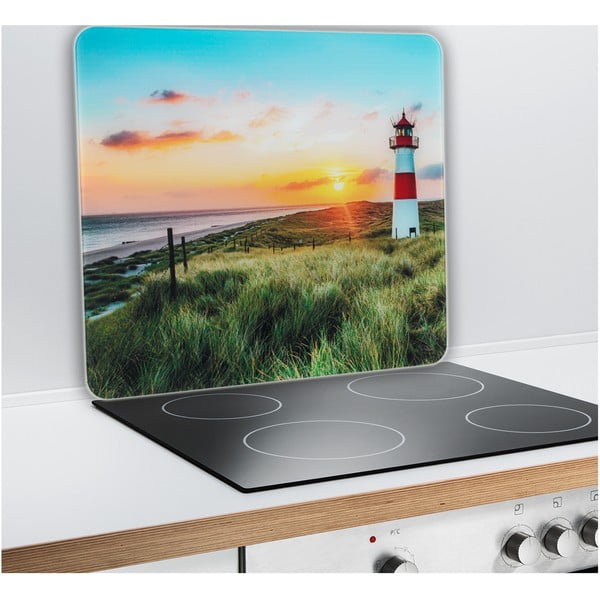 Karastatud klaasist seinakate pliidi äärde 50x56 cm Lighthouse - Maximex-image-1