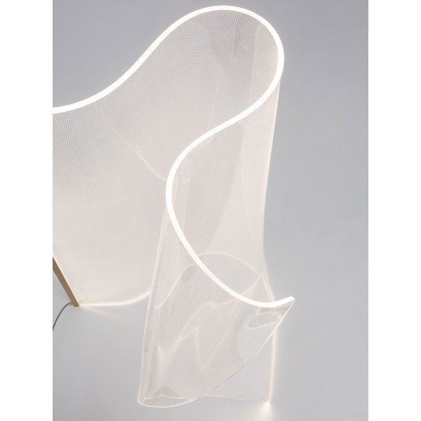 Kuldse värvi alumiiniumist LED-põrandalamp akrüülklaasist varjuga (kõrgus 105 cm) Siderno - Nova Luce-image-1