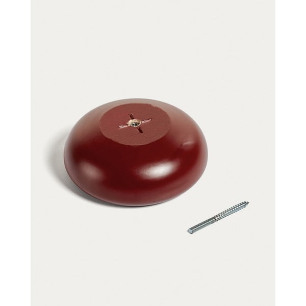 Punased seinale kinnitatavad puidust konksud 3tk komplektis Nadue - Kave Home-image-2