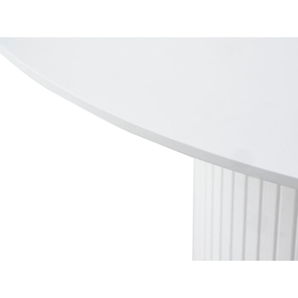 Ümmargune kokkupandav söögilaud täiendava lauaplaadiga ø 120 cm Nola - Unique Furniture-image-4