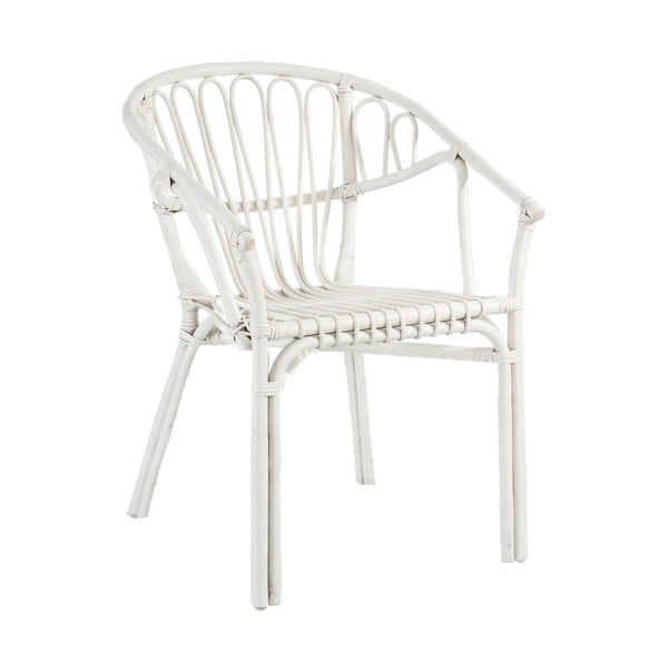 Bílá židle z ratanu Tropicho