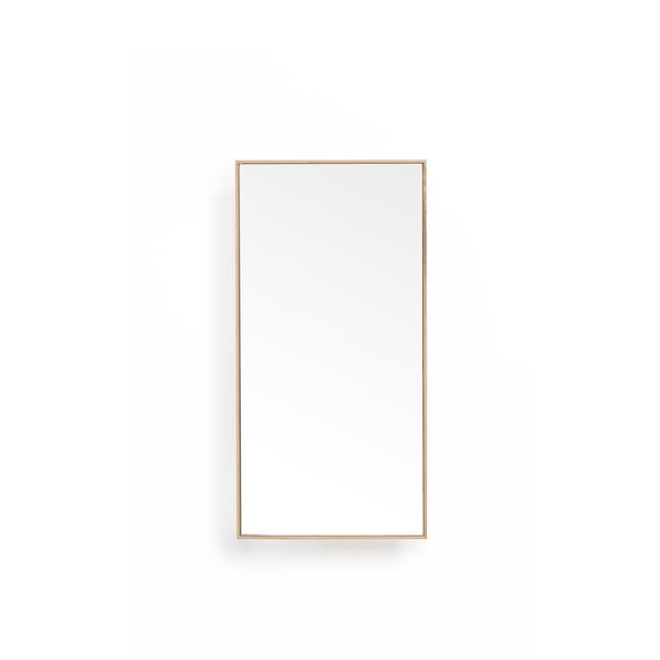 Tammepuidust peegliga riiul 31x61,5 cm Slimline - Wireworks-image-2