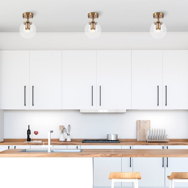 Pronksivärvi laevalgusti klaasist varjuga ø 15 cm Atmaca - Opviq lights-image-1