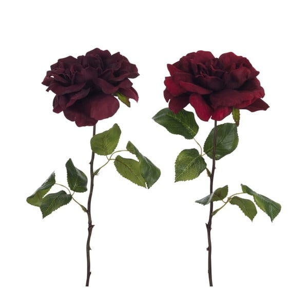 Sada dvou kusů umělých růží s lístky