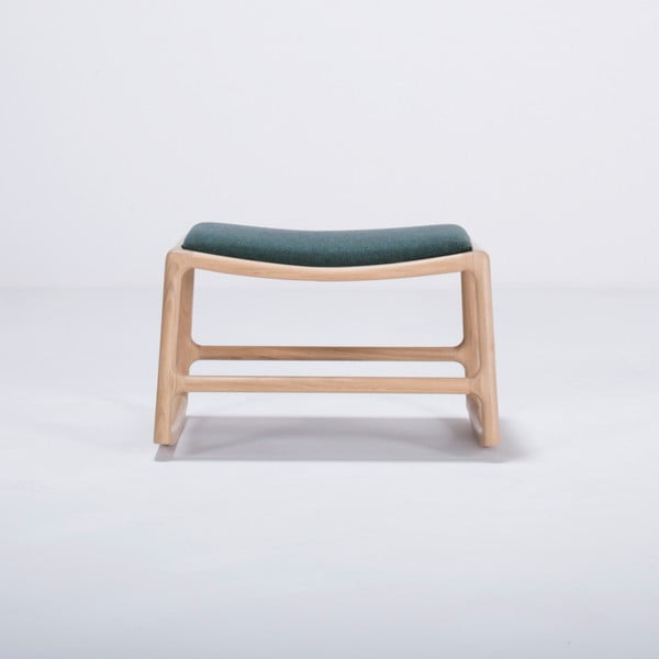 Tammepuidust konstruktsiooniga osman rohelise tekstiilist istmega Dedo - Gazzda