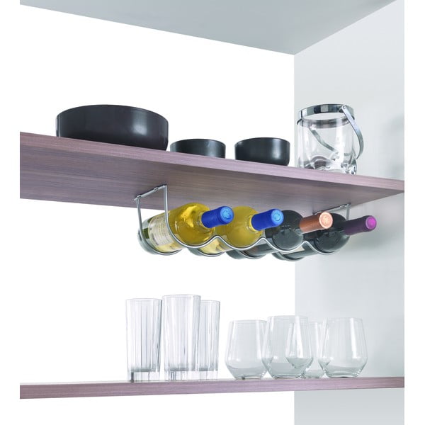 Seinale paigaldatav metallist veinihoidik 4 pudelile My-Bottle - Metaltex-image-2