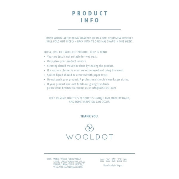 Antratsiitne kootud villaalusemängija Braider Alusemängija, 20 x 20 cm - Wooldot-image-4