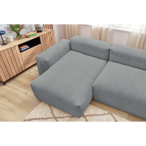 Helehall kordvillane nurgadiivan (vasakpoolne nurk) Lafayette - Bobochic Paris-image-1