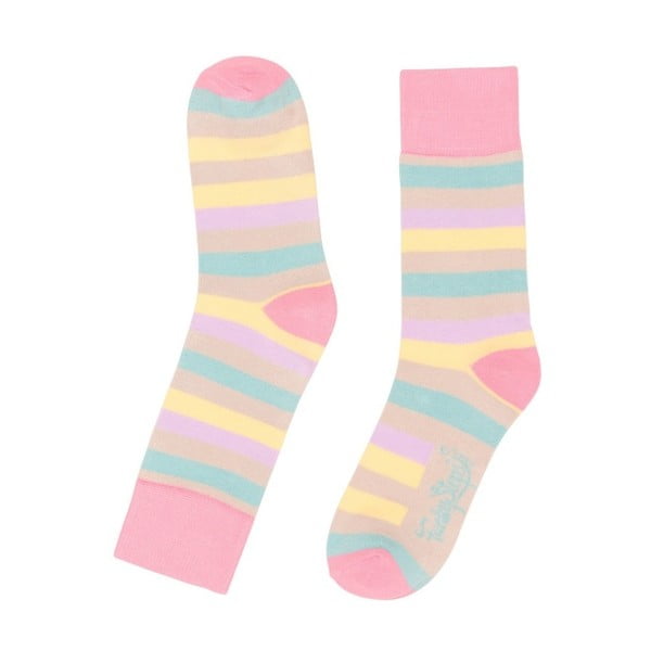 Růžové ponožky Funky Steps Stripes, velikost 35 – 39