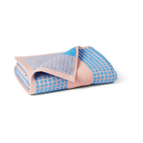 Sinine-roosa froteerätik orgaanilisest puuvillast 50x100 cm Check - JUNA-image-2