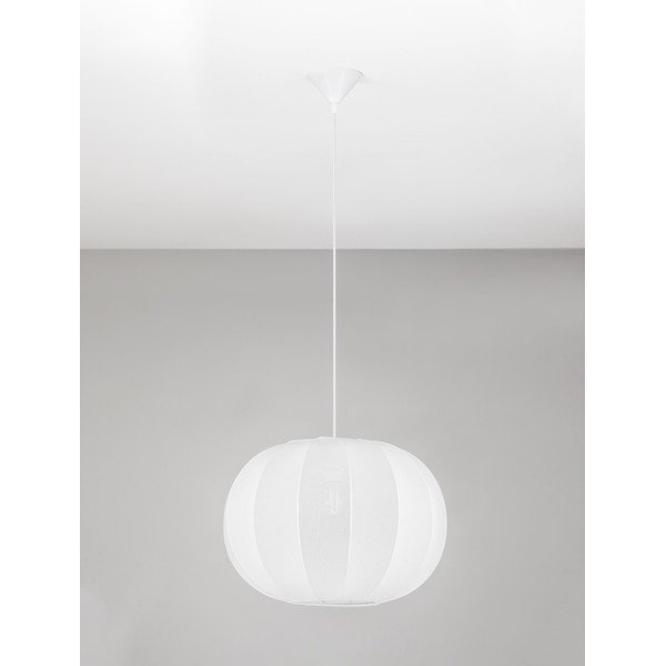 Mattvalge kangast ripplamp ø 50 cm Delina - Nova Luce-image-4