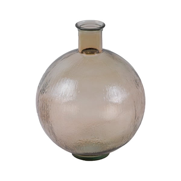 Kouřově hnědá skleněná váza z recyklovaného skla Ego Dekor Artemis, výška 42 cm