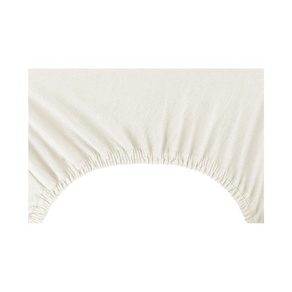 Krémové elastické prostěradlo DecoKing Nephrite, 120–140 cm-image-1