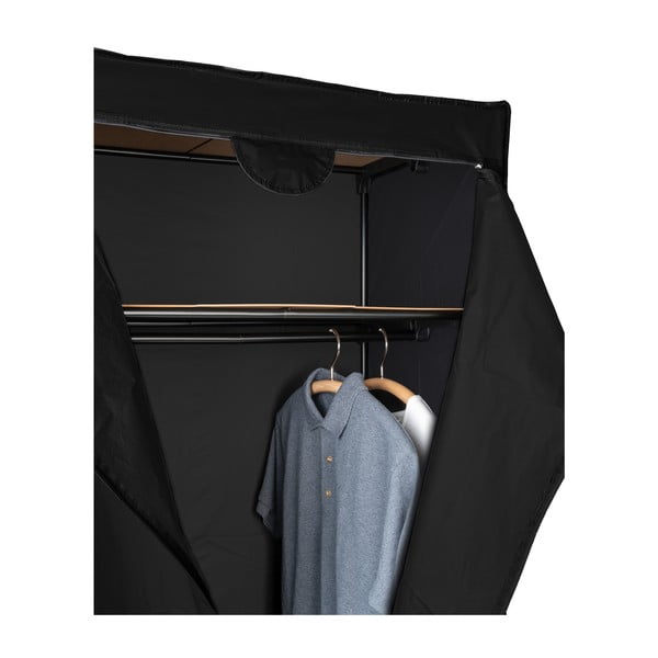 Mustast kangast riidekapp 75x160 cm Deep - Wenko-image-3