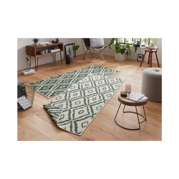 Zeleno-bílý venkovní koberec NORTHRUGS Rio, 80 x 350 cm-image-4