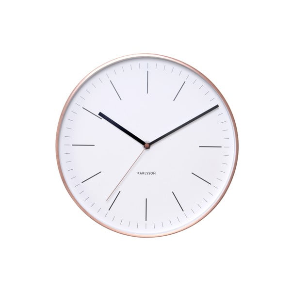 Bílé hodiny Present Time Minimal 