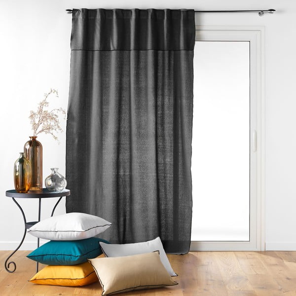 Antratsiitne kardin 140x240 cm Mistraline - douceur d'intérieur-image-3