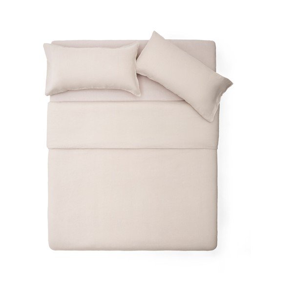 Hallikasbeež linaseguga pikendatud voodipesu kaheinimesevoodile 240x220 cm Simmel - Kave Home