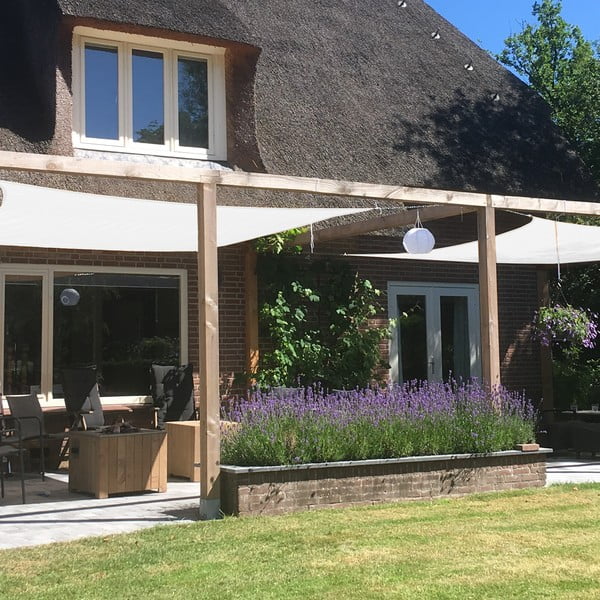 Beež ruudukujuline varjualus Como, 3,6 x 3,6 m - Livin' Outdoor-image-1