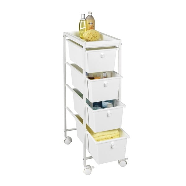 Valge ratastega riiul 22,5x76,5 cm Gala – Wenko-image-1