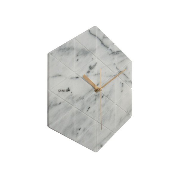 Bílé nástěnné hodiny Karlsson Hexagon-image-2