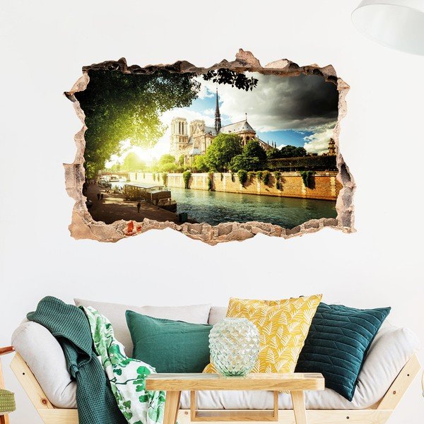 3D samolepka na zeď Ambiance Norte Dame de Paris-image-1
