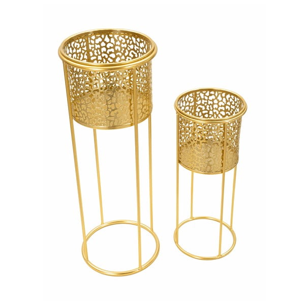 Metallist lillealused 2 tk komplektis ø 17 cm (kõrgus 46 cm) Nat - Mauro Ferretti-image-2