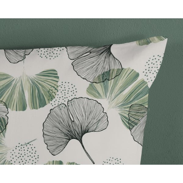 Roheline-kreem puuvillane voodipesu 140x200 cm - Good Morning-image-3