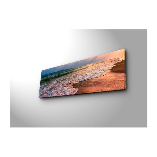 Tagantjärele valgustatud maal Rannas, 90 x 30 cm - Wallity-image-2