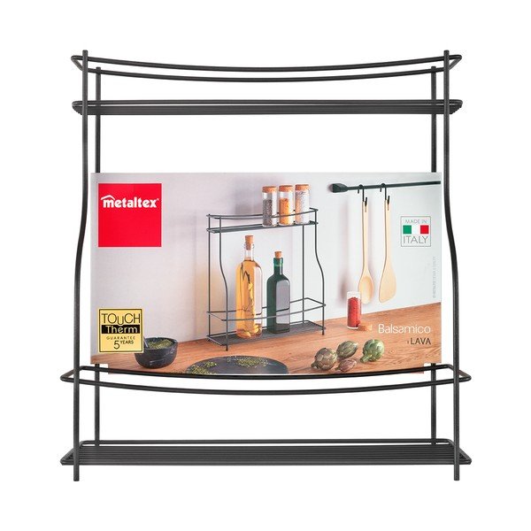 Must kahetasandiline lisariiul köögi jaoks Lava Balsamico - Metaltex-image-3