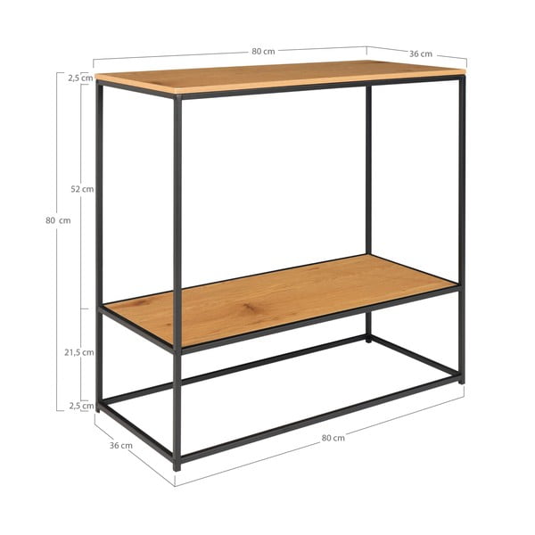 Tammedekooriga konsoollaud 80x36 cm Vita - House Nordic-image-4