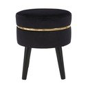 Must polsterdatud jakkar Paris, ⌀ 35 cm - Mauro Ferretti