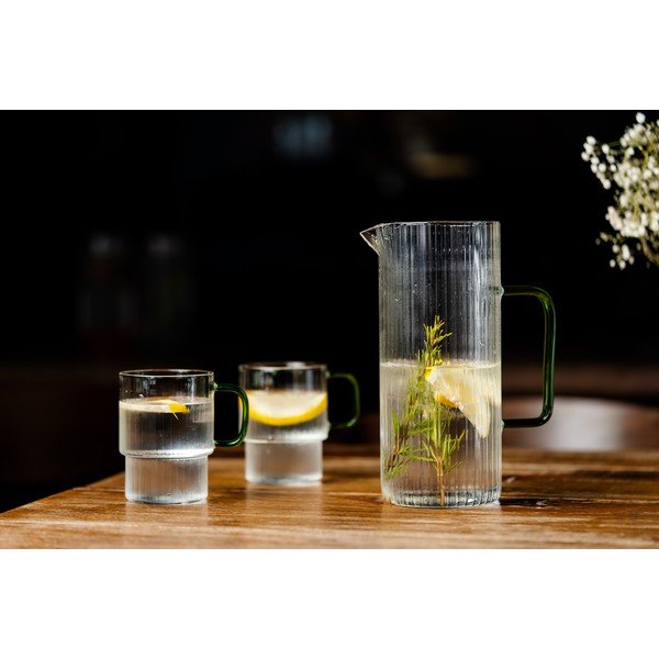 Rohelised klaasist kruusid cappuccino jaoks 2 tk komplektis 350 ml Livio - Vialli Design-image-2