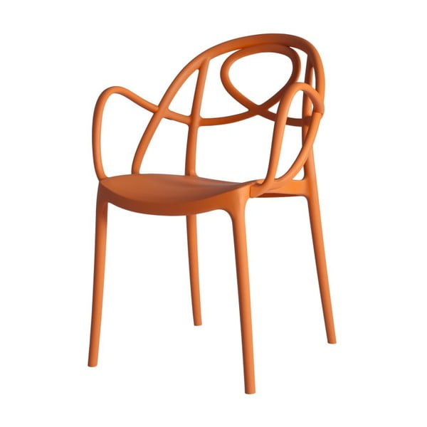 Židle Etoile s područkami, oranžová