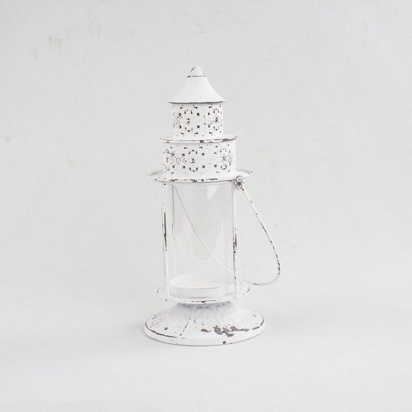Valge metallist latern Athena - Dakls