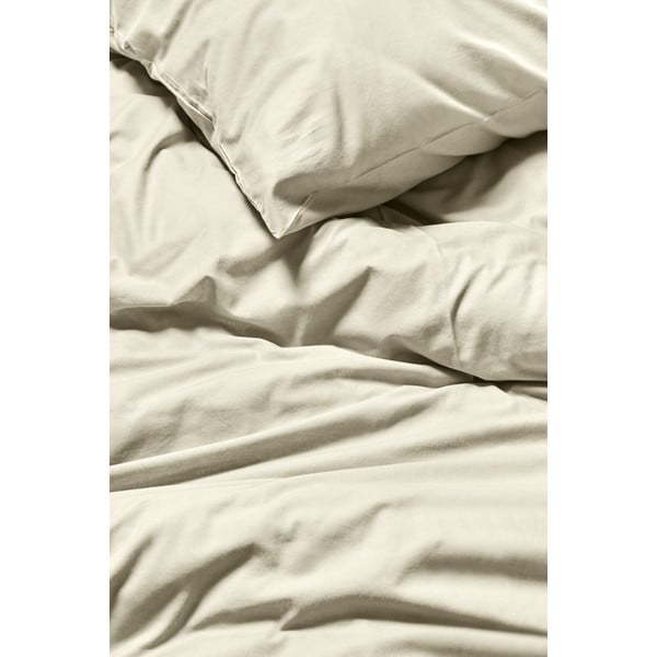 Kahekohaline voodipesu elevandiluu värvi kivipesu puuvillast , 200 x 200 cm. - Bonami Selection-image-1