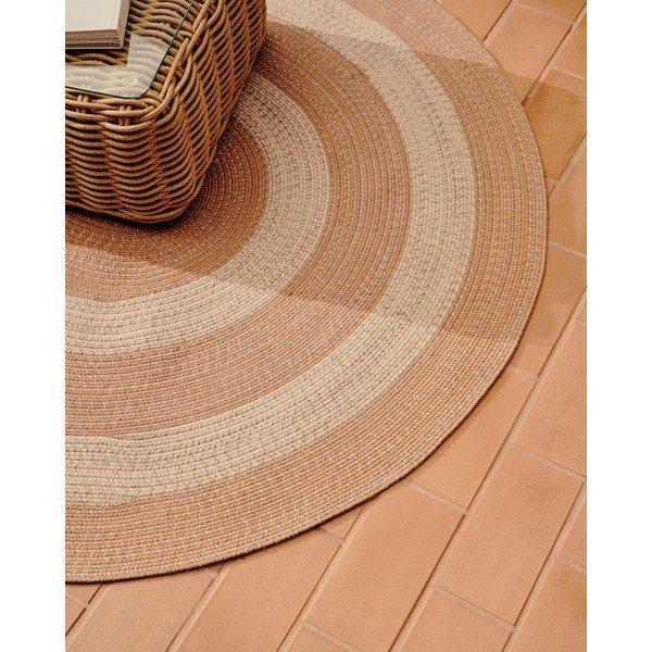 Virsikuvärvi sise- ja välistingimustes kasutatav taaskasutatud kiududest vaip 160x230 cm Leeith - Kave Home-image-2