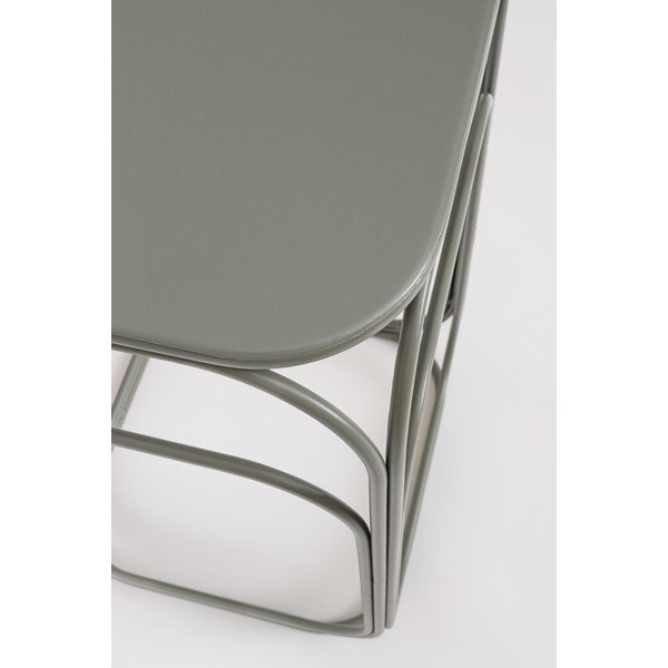 Hall/terrakota metallist kohvilaudade komplekt, 2 tk, 36x36 cm Clarity - Bizzotto-image-4