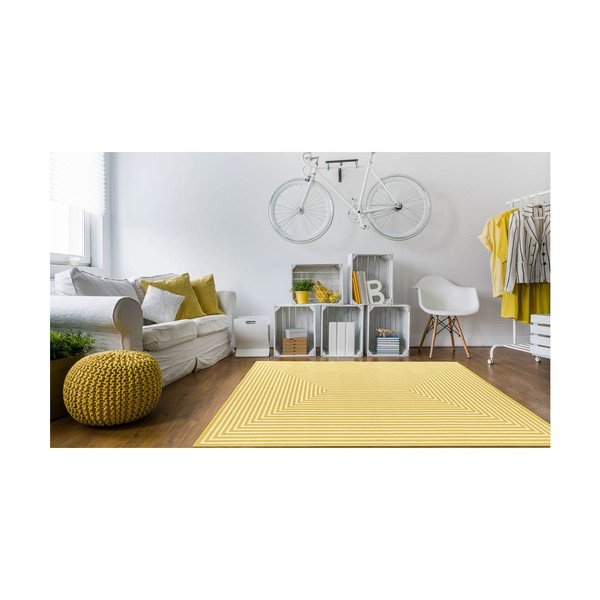 Kollane õuevaip , 160 x 230 cm Braid - Floorita-image-3