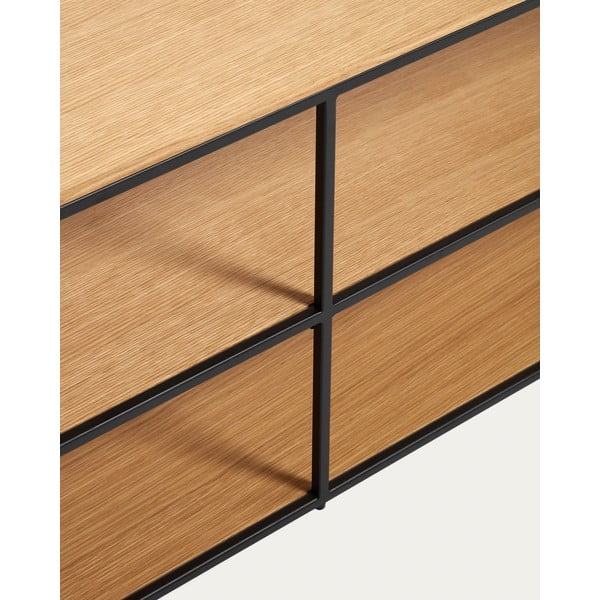 Must/loomulik telerilaud tammepuust 160x50 cm Yoana - Kave Home-image-1